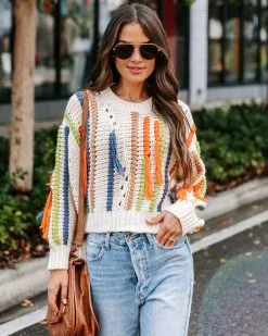 50 Shades Of Autumn Knit Fringe Sweater - FINAL SALE -clothes Sales EM4A4303