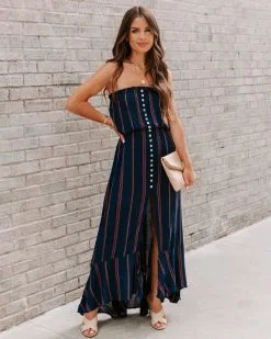 Jalisco Strapless Striped Maxi Dress - FINAL SALE -clothes Sales EM4A4622
