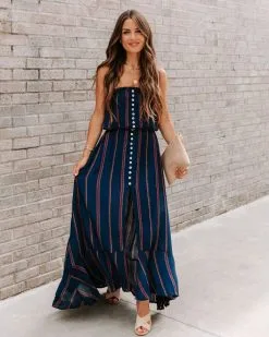 Jalisco Strapless Striped Maxi Dress - FINAL SALE -clothes Sales EM4A4628