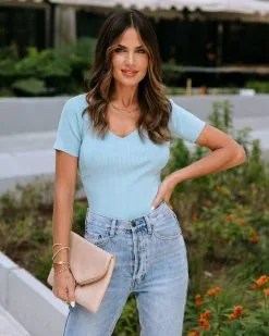 Beatrix Babe Ribbed Sweetheart Neckline Top - Light Blue 12 Beatrix Babe Ribbed Sweetheart Neckline Top - Light Blue -clothes Sales EM4A4715 36848713 f79e 4230 aa99 cbd76da2767a