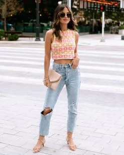 Groove On By Knit Floral Checkered Top - SALE -clothes Sales EM4A4763 809b8171 043d 4223 bfdf ccb48211de85