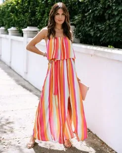 Brighten My Day Striped Strapless Maxi Dress -clothes Sales EM4A4773 eeaa4c31 51d6 4326 9ca0 58176823102b