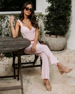 ENDL-001 Mademoiselle Coco Tweed High Waisted Pants - Pink - FINAL SALE -clothes Sales EM4A4874 2076190a 2fcb 493f 8522 e9664cb7e219