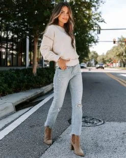 GILL-001 Here For It Knit Pullover Sweater - Cream - FINAL SALE -clothes Sales EM4A5028 aa6b588b 8124 46a8 abb8 e915d955ae58