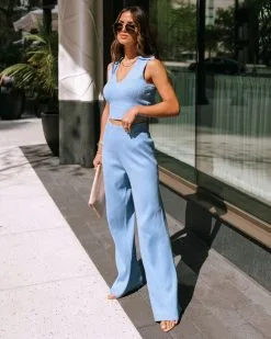 ON T-001 Catalina Island Ribbed High Waisted Pants - Blue - SALE -clothes Sales EM4A5132 d8693e22 fa69 463e a16f 5a232883d157