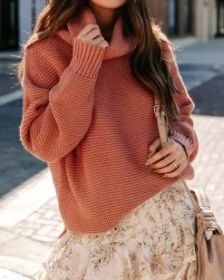 Terrance Cowl Neck Knit Sweater - Sienna - FINAL SALE 13 Terrance Cowl Neck Knit Sweater - Sienna - FINAL SALE -clothes Sales EM4A5745