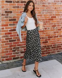 DRES-001 Jossy Floral Satin Midi Skirt - FINAL SALE -clothes Sales EM4A5813 3aba2def d708 4f00 bbac d3a5650e7411