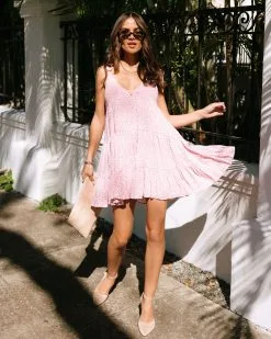 Karen Floral Tiered Mini Dress - Pink - SALE 12 Karen Floral Tiered Mini Dress - Pink - SALE -clothes Sales EM4A6306 4f5ffd77 d6f3 4064 9c5a 2bb06e52dd8f