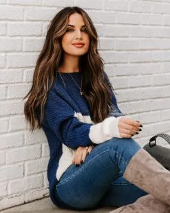 River Run Cable Knit Colorblock Sweater - FINAL SALE -clothes Sales EM4A6371