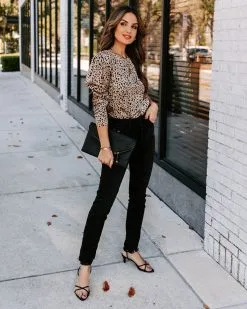 The Rockies Satin Printed Blouse - Sand - FINAL SALE -clothes Sales EM4A6607