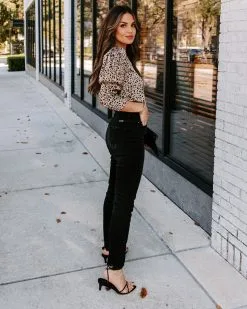 The Rockies Satin Printed Blouse - Sand - FINAL SALE -clothes Sales EM4A6622