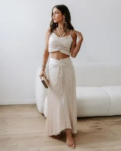 DRES-001 Monroe Vibes Satin Pleated Maxi Skirt - Ivory - FINAL SALE 11 DRES-001 Monroe Vibes Satin Pleated Maxi Skirt - Ivory - FINAL SALE -clothes Sales EM4A6878 76b6c8f9 b7d0 4a29 92ce 86deaf48644b