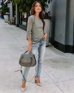 Rory Striped Crew Neck Long Sleeve Top - FINAL SALE -clothes Sales EM4A6903