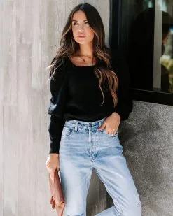 ENDL-001 Arianna Knit Puff Sleeve Sweater - Black - FINAL SALE 14 ENDL-001 Arianna Knit Puff Sleeve Sweater - Black - FINAL SALE -clothes Sales EM4A7111 f3621c55 1fa5 4e5d bf34 5a50e0d9df02