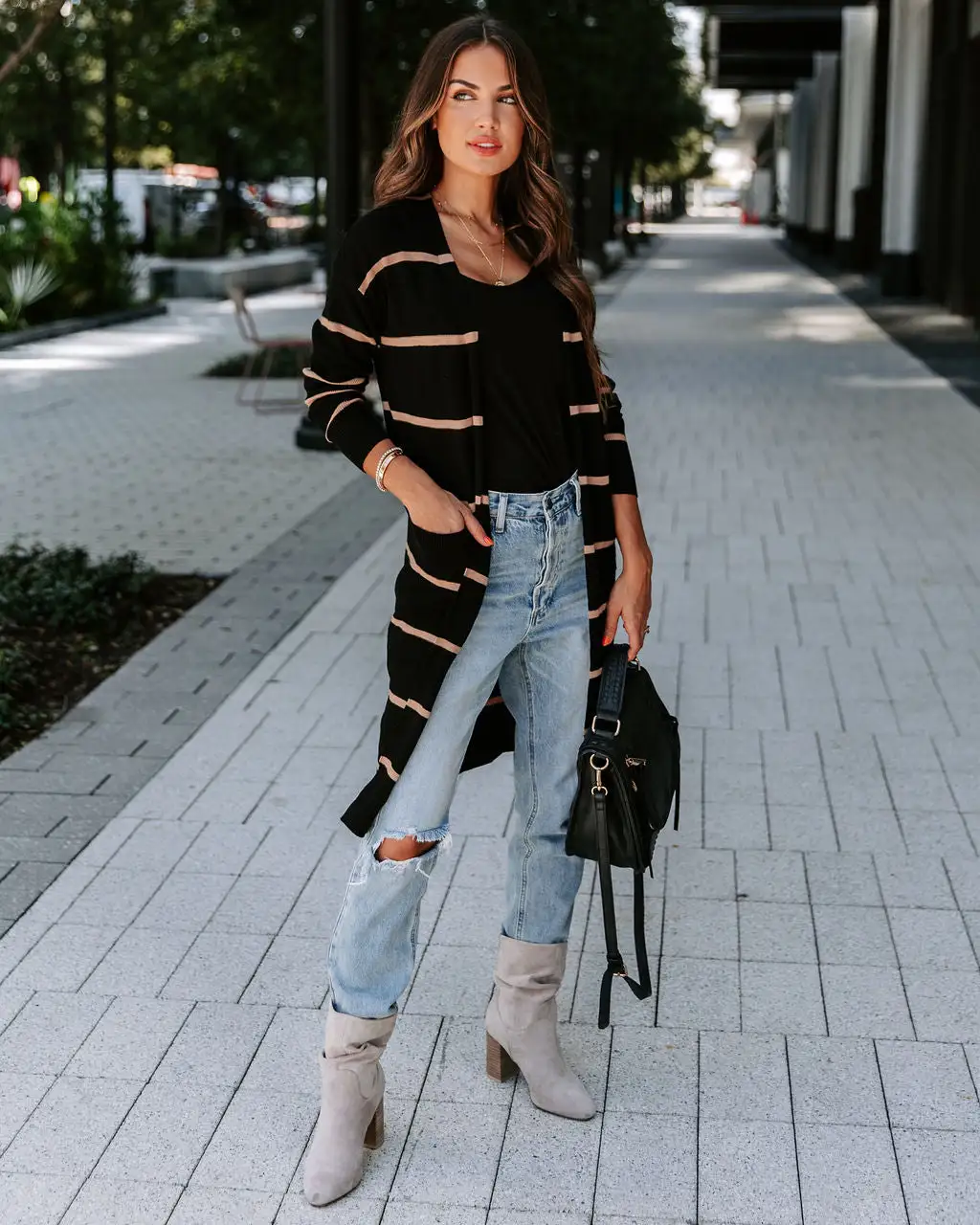 Susan Knit Pocketed Cardigan - FINAL SALE 1 Susan Knit Pocketed Cardigan - FINAL SALE