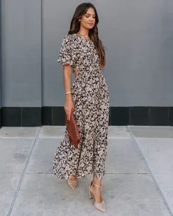 Bristol Floral Cutout Maxi Dress - FINAL SALE -clothes Sales EM4A7946