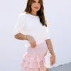 &MER-001 Fancy Dreams Smocked Tiered Skort - SALE