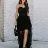 FATE-001 For Eternity Tulle Ruffle Maxi Skirt - Black - FINAL SALE