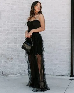 FATE-001 For Eternity Tulle Ruffle Maxi Skirt - Black - FINAL SALE -clothes Sales EM4A8674 e183da8c 89f1 4181 abfd 685ce110e989
