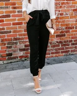 MUST-001 Kensley Pocketed High Rise Trousers - Black - FINAL SALE 12 MUST-001 Kensley Pocketed High Rise Trousers - Black - FINAL SALE -clothes Sales EM4A8881