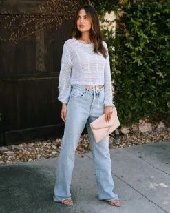 EMOR-001 Brisa Knit Long Sleeve Top - Light Blue - SALE -clothes Sales EM4A8950 8d186f87 210f 4b1a be85 0fb03c8c46ce