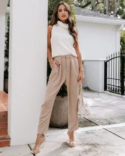 Rachel Cotton Knit Turtleneck Top - Ivory - FINAL SALE -clothes Sales EM4A9637