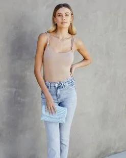 BLUE-001 Eden Knotted Strap Bodysuit - Latte 12 BLUE-001 Eden Knotted Strap Bodysuit - Latte -clothes Sales Edenknottedstrapbodysuitlatte10465