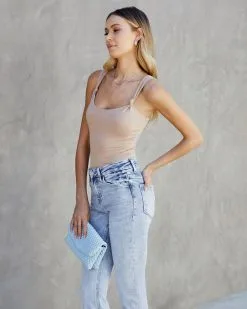 BLUE-001 Eden Knotted Strap Bodysuit - Latte 10 BLUE-001 Eden Knotted Strap Bodysuit - Latte -clothes Sales Edenknottedstrapbodysuitlatte70471