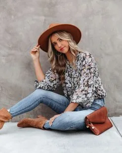 DRES-001 Edgewater Floral Billowed Blouse - FINAL SALE -clothes Sales EdgewaterFloralBillowedBlouse54