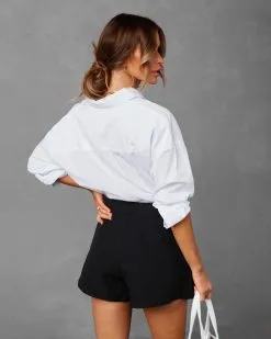 ENDL-001 Editor's Pick Pleated Pocketed Skort - Black 10 ENDL-001 Editor's Pick Pleated Pocketed Skort - Black -clothes Sales Editorspickpleatedpocketedskortblack2523