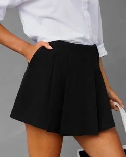 ENDL-001 Editor's Pick Pleated Pocketed Skort - Black 11 ENDL-001 Editor's Pick Pleated Pocketed Skort - Black -clothes Sales Editorspickpleatedpocketedskortblack2537