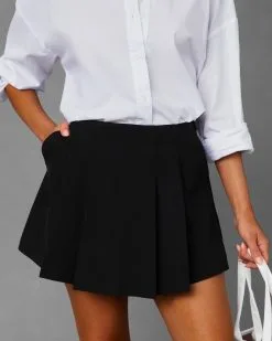 ENDL-001 Editor's Pick Pleated Pocketed Skort - Black 12 ENDL-001 Editor's Pick Pleated Pocketed Skort - Black -clothes Sales Editorspickpleatedpocketedskortblack2543