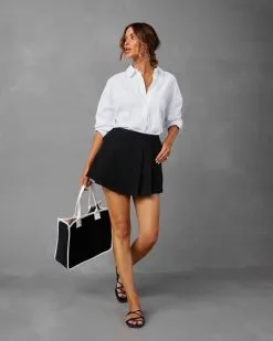 ENDL-001 Editor's Pick Pleated Pocketed Skort - Black 13 ENDL-001 Editor's Pick Pleated Pocketed Skort - Black -clothes Sales Editorspickpleatedpocketedskortblack2557