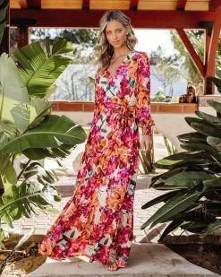 Elowen Floral Tiered Maxi Dress -clothes Sales ElowenFloralTieredMaxiDress185