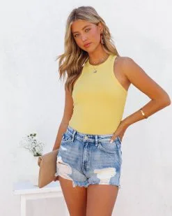 Erin Knit Racerback Tank - Sunny Yellow - FINAL SALE -clothes Sales ErinKnitRacerbackTankSunnyYellow120