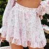MABL-001 Ever Mine Floral Chiffon Mini Skirt - Pink - SALE