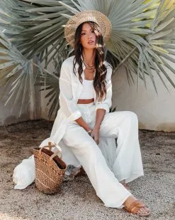 Emmerson Pocketed Drawstring Pants - White - FINAL SALE 13 Emmerson Pocketed Drawstring Pants - White - FINAL SALE -clothes Sales EviannaButtonDownLongSleeveTop White EmmersonPocketedDrawstringPants White 82 e970aacd 8184 4e9c 8e6d b79aa7e5a9b3