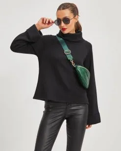 Ezra Turtleneck Pullover Sweater - Black - FINAL SALE -clothes Sales Ezra Turtleneck Pullover Sweater Black 2592