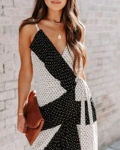 TCEC-001 Such A Betty Polka Dot Wrap Midi Dress - FINAL SALE -clothes Sales FDP 5