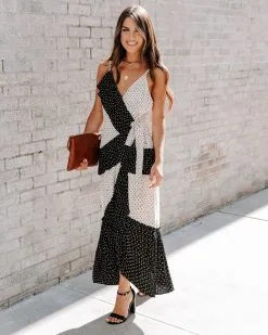 TCEC-001 Such A Betty Polka Dot Wrap Midi Dress - FINAL SALE -clothes Sales FDP 9