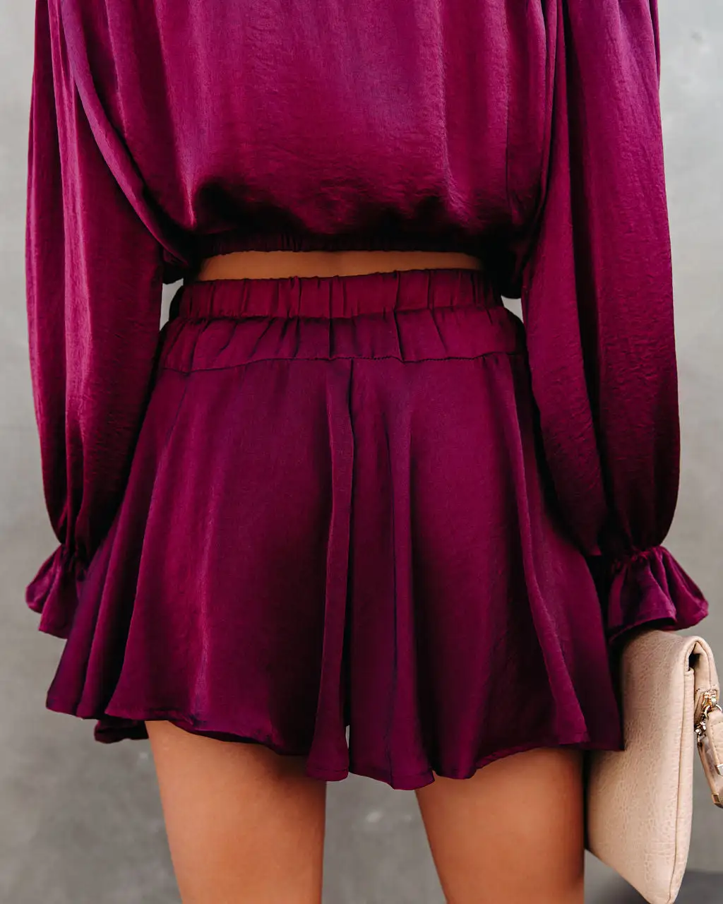 SHE -001 Figure Skate Satin Skort 3 SHE -001 Figure Skate Satin Skort - Image 3