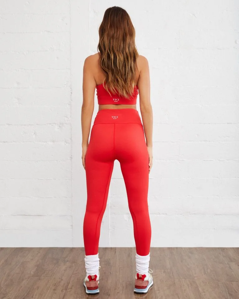ALL-001 Flex Legging - Red - FINAL SALE 2 ALL-001 Flex Legging - Red - FINAL SALE - Image 2