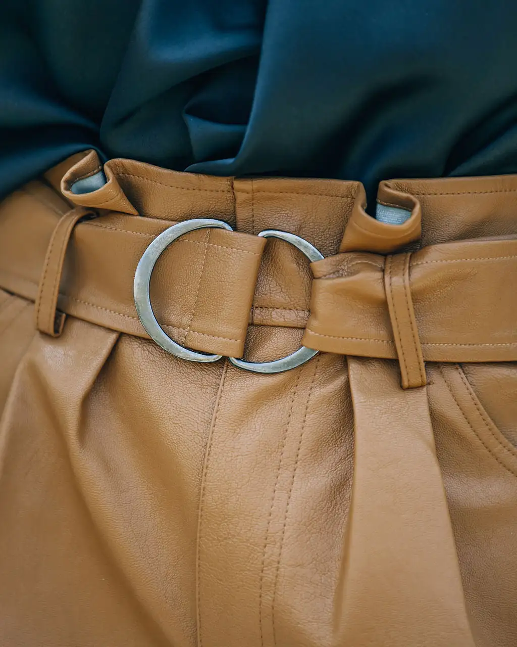 FATE-001 Fulton Pocketed High Rise Faux Leather Shorts - FINAL SALE 4 FATE-001 Fulton Pocketed High Rise Faux Leather Shorts - FINAL SALE - Image 4