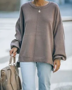 Running Errands Knit Oversized Pullover Sweater - Chocolate - FINAL SALE -clothes Sales FO6C0409 983bad53 4e49 42d6 8350 921332f9e01d