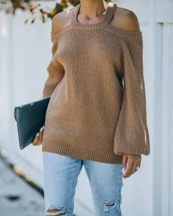Malia Cold Shoulder Knit Sweater - Camel - FINAL SALE -clothes Sales FO6C0670 89f30bc3 23e7 439b 9aaa 586080905043