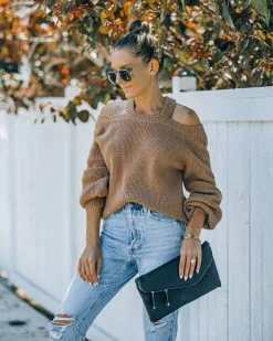 Malia Cold Shoulder Knit Sweater - Camel - FINAL SALE -clothes Sales FO6C0720 9e7589fd 4e6a 4bd0 a9ec 55271afe37bd