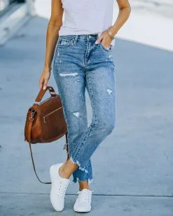 KANC-001 Michelle High Rise Slim Straight Denim - Medium Wash - FINAL SALE -clothes Sales FO6C1571 ac8bdf61 31c3 48c2 95a1 1b08779f4e56