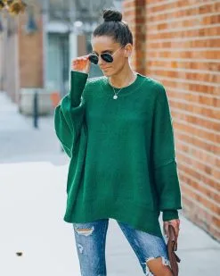 Dariel Relaxed Knit Sweater - Hunter Green - FINAL SALE -clothes Sales FO6C1863 e68051fc 10a8 4619 bccc de4d99d555dc