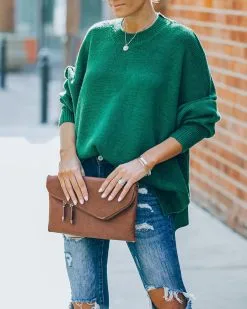 Dariel Relaxed Knit Sweater - Hunter Green - FINAL SALE -clothes Sales FO6C1883 8fd900a2 4e74 461c b2f1 048393749a20