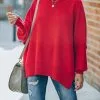 Dariel Relaxed Knit Sweater - Red - FINAL SALE